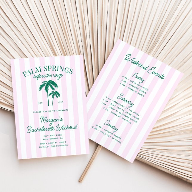 Convites Primaveras De Palma Antes Da Bachelorette Dos Anéi (Criador carregado)