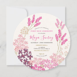 Convites Primeira Cerimônia de Arroz do Prado Rosa