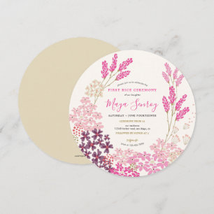 Convites Primeira Cerimônia de Arroz do Prado Rosa