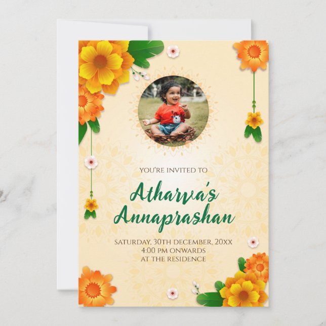 Convites Primeira cerimônia de entrega de arroz convidando  (Frente)