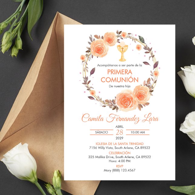 Convites Primeira comuna espanhola de Chalice (Criador carregado)