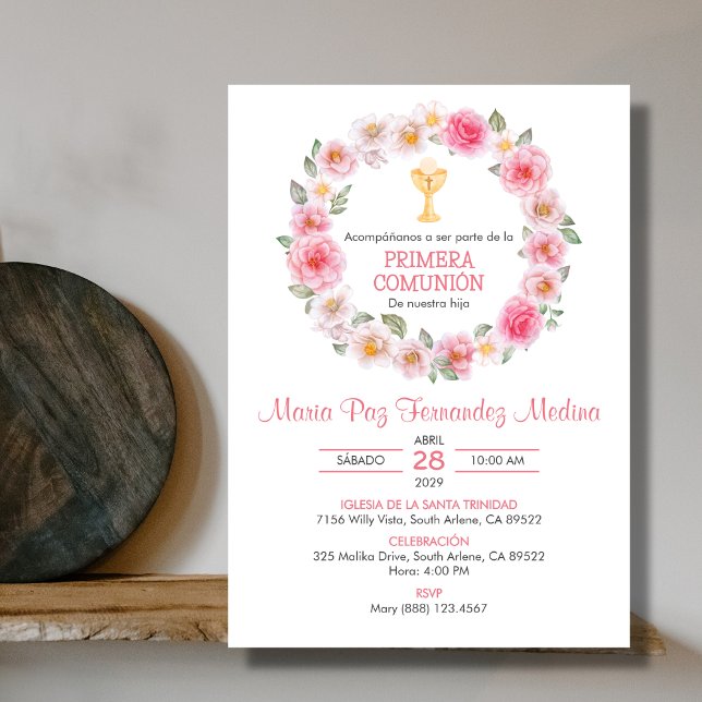 Convites Primeira comuna espanhola de Chalice (Criador carregado)