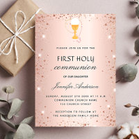 Primeira comuna rosa gold chalice host luxury