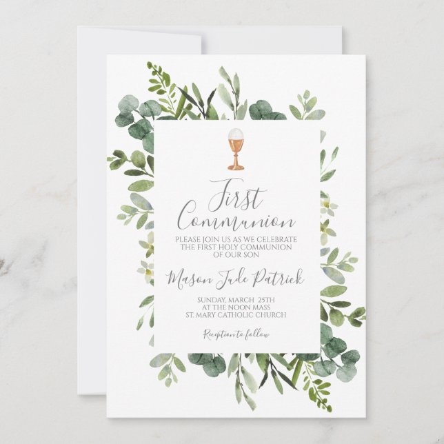 Convites Primeira Comunhão (Frente)