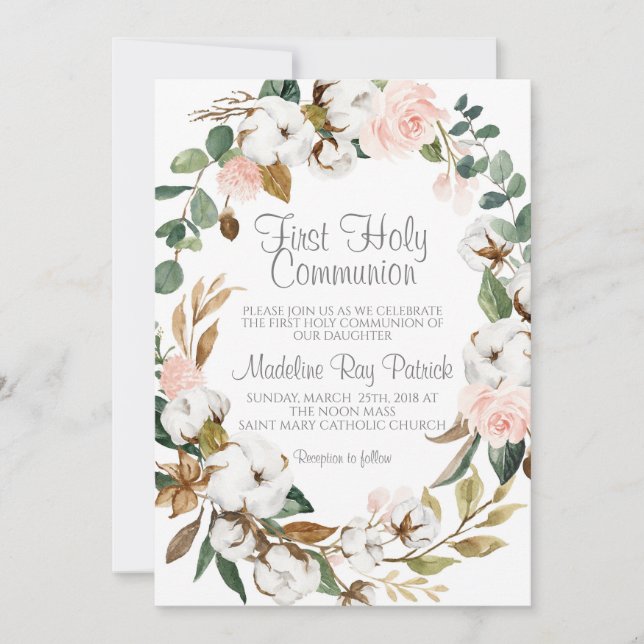 Convites Primeira Comunhão (Frente)