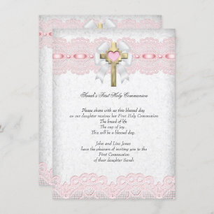 Convites Primeira Comunhão 1ruas Meninas Rosa 9