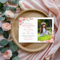 Primeira Comunhão de Fotos Floral do Buquê Blush