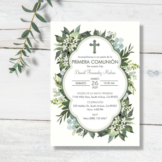Convites Primeira Comunhão de Garota da Primeira Comunhão (Criador carregado)