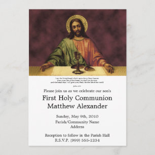 Convites Primeira Comunhão de Pão Vivo