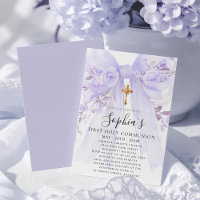 Primeira Comunhão Menina Flor de Rosa Arco Roxo