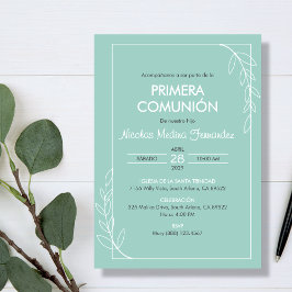 Convites Primeira Comunhão Mínima de Primeira Comunhão