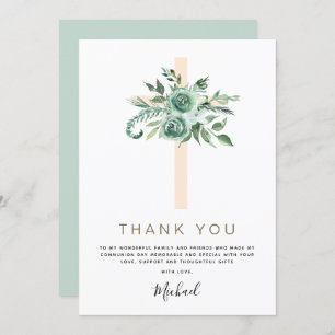 Convites Primeira Comunhão Obrigado Sábio Eucalyptus
