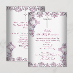 Convites Primeira Comunhão Sagrada 1rua Cruzando Raparigas 
