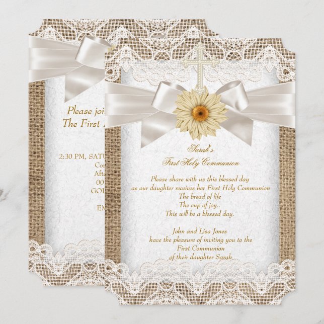 Convites Primeira Comunhão Sagrada 1rua Meninas Atravessam  (Frente/Verso)
