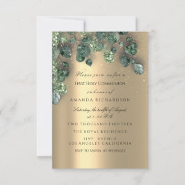 Convites Primeira Comunhão Sagrada Cruz Dourada Evento Cris