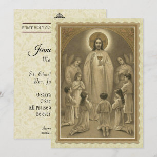 CONVITES PRIMEIRA COMUNIÃO SAGRADA JESUS CRIANÇAS LEMBRANÇA
