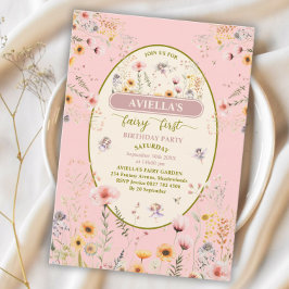 Convites Primeira Convidação da Fada de Flor Selvagem Fanta
