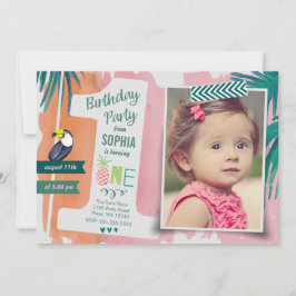 Convites Primeira Festa de aniversário da Selva Tropic