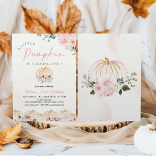 Convites Primeira Festa de aniversário de Abóbora