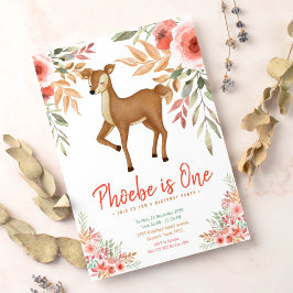 Convites Primeira festa de aniversário de veado