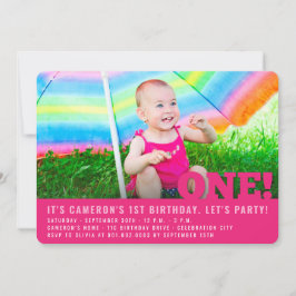 Convites Primeira Festa de aniversário do Moderno Big ONE B