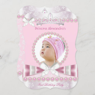 Convites Primeira Festa de primeiro aniversario da Princesa