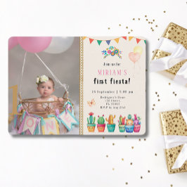 Convites Primeira Foto de aniversário da Suculente Garota F