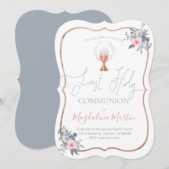 Convites Primeira garota católica comunitária (Frente/Verso)