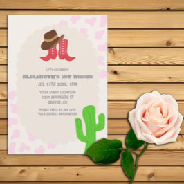 Convites Primeira Garota de Rodeio Aniversário de 1 ano