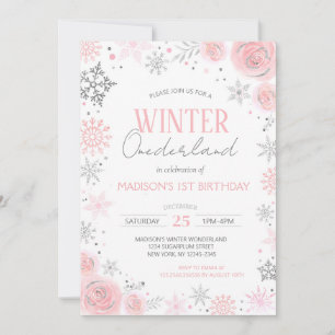 Convites Primeira primeiro aniversario de Winter Onederland