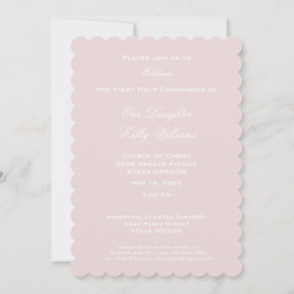 Convites Primeira Sagrada Cruz Comunitária com Dove e Coraç