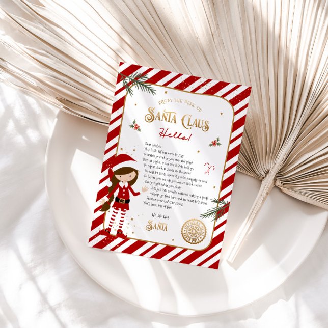 Convites Primeira Vez em que o Elf Chegou - Carta de Boas-v (Criador carregado)