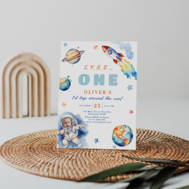 Convites Primeira viagem à volta da Festa de aniversário do (Criador carregado)