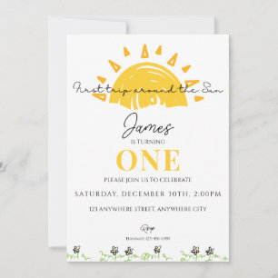 Convites Primeira viagem à volta da Festa do primeiro anive