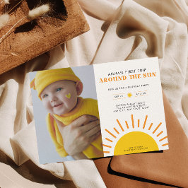 Convites Primeira viagem à volta da Foto do primeiro aniver