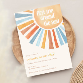 Convites Primeira viagem à volta do primeiro aniversario Su