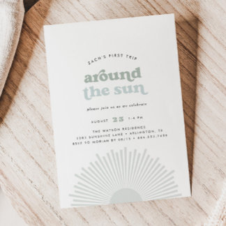 Convites Primeira viagem ao redor do primeiro aniversario S