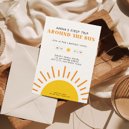 Convites Primeira viagem ao redor do primeiro aniversario S