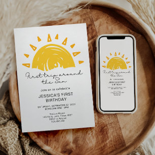 Convites Primeira Viagem ao Redor do Sol 1º Aniversário