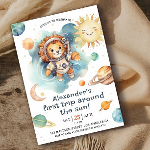 Convites Primeira Viagem ao Redor do Sol 1º Aniversário M