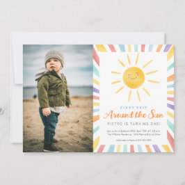 Convites Primeira viagem ao redor do Sol 1rua Foto de anive