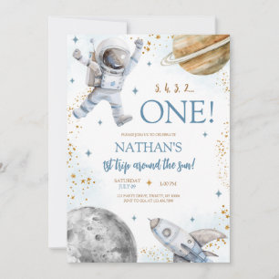 Convites Primeira viagem ao redor do Sol Aniversário