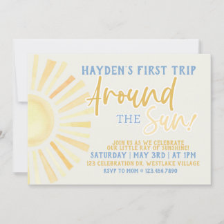 Convites Primeira viagem ao redor do sol, Primeiro Aniversá