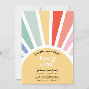 Convites Primeira viagem ao redor do Sol Primeiro Aniversár