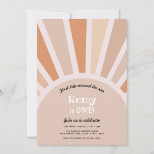 Convites Primeira viagem ao redor do Sol Primeiro Aniversár