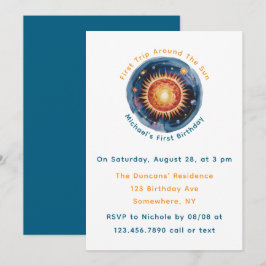 Convites Primeira Viagem Em Torno Da Festa Do primeiro aniv