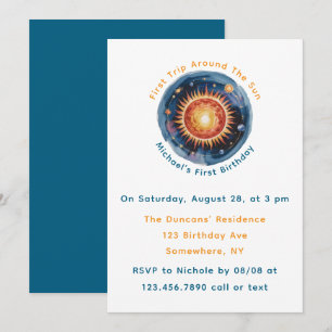 Convites Primeira Viagem Em Torno Da Festa Do primeiro aniv