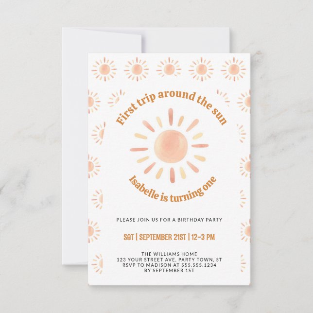 Convites Primeira Viagem Em Torno Da Foto Da Festa Do prime (Frente)