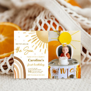 Convites Primeira Viagem Em Torno Da Foto De Aniversário Do