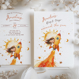 Convites Primeira viagem em torno da Sun Birthday Cosmic Ad